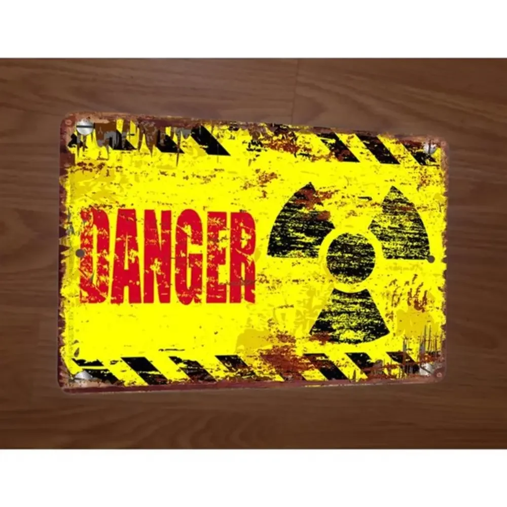 Danger‎ Radiative Warning 8x12 Metal Wall Sign Poster